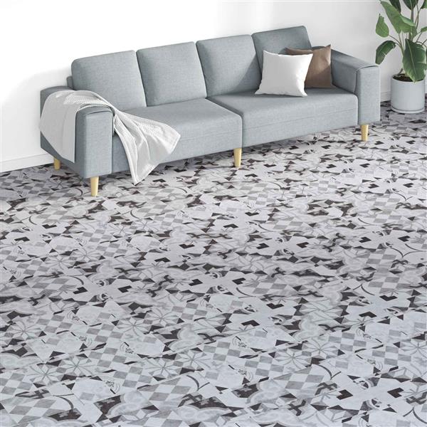 Grote foto vidaxl vloerplanken 18 pcs grijs 5 26 m pvc doe het zelf en verbouw tegels