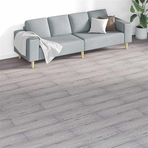 Grote foto vidaxl vloerplanken 18 pcs donkergrijs 5 26 m pvc doe het zelf en verbouw tegels