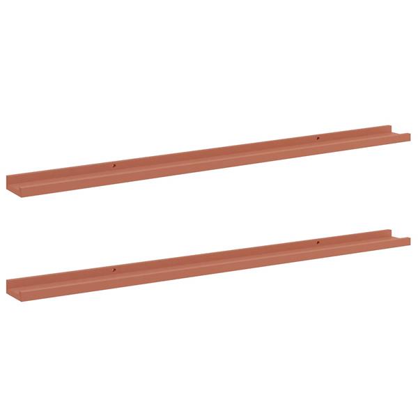 Grote foto vidaxl wandplank met plank 2 pcs rood 115 x 9 x 3 cm bewerkt hout huis en inrichting woningdecoratie