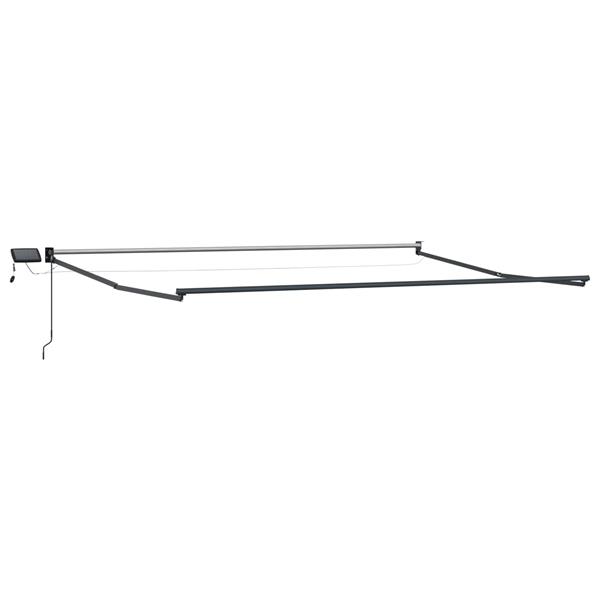Grote foto vidaxl elektrisch uitschuifbaar zonnescherm frame antraciet 5 x 3 m tuin en terras overige tuin en terras