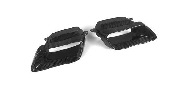 Grote foto dit betreft een set bmw x5 g05 carbon uitlaat sier stukken tips auto onderdelen tuning en styling