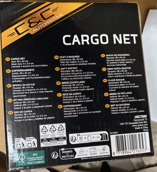 Grote foto c c universeel kofferbaknet 98x64cm doe het zelf en verbouw gereedschappen en machines