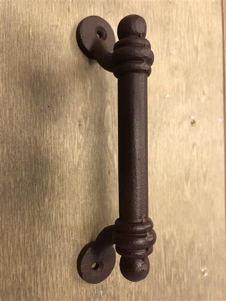 Grote foto handvat deurgreep meubelbeslag van ijzer in roest kleur. doe het zelf en verbouw materialen en producten