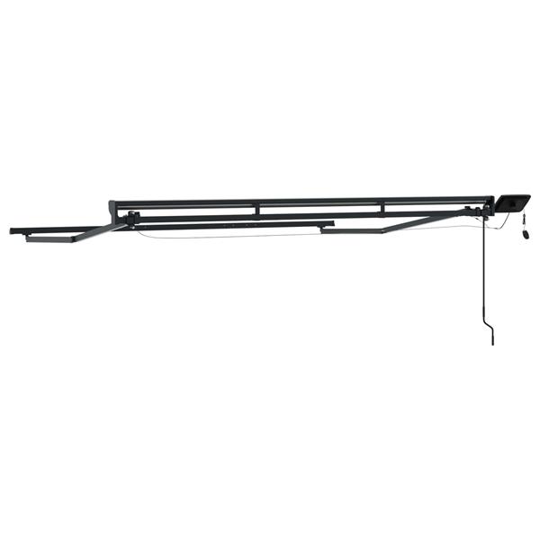 Grote foto vidaxl handmatige luifelhouder met led antraciet 3 5 x 2 5 m tuin en terras overige tuin en terras