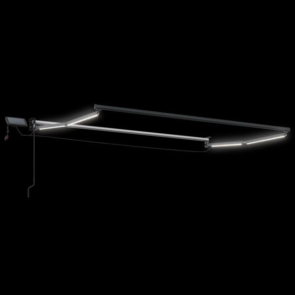 Grote foto vidaxl elektrisch uitschuifbaar zonnescherm frame antraciet 3 x 2 5 m tuin en terras overige tuin en terras