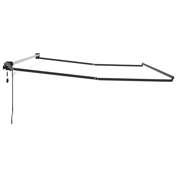 Grote foto vidaxl elektrisch uitschuifbaar zonnescherm frame antraciet 4 x 2 m tuin en terras overige tuin en terras