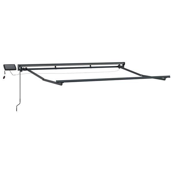 Grote foto vidaxl handmatige luifelhouder met led antraciet 2 5 x 2 m aluminium tuin en terras overige tuin en terras