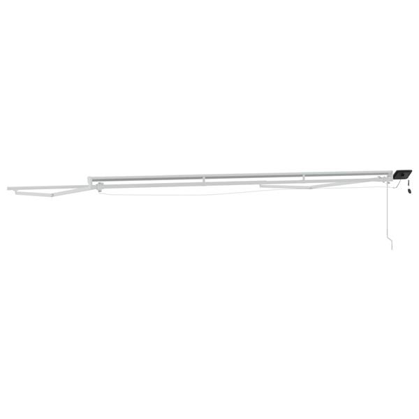 Grote foto vidaxl handmatige luifelhouder met led wit 4 3 m aluminium tuin en terras overige tuin en terras