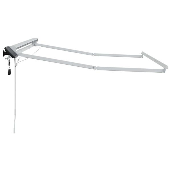 Grote foto vidaxl handmatige luifelhouder met led wit 2 5 x 2 m aluminium tuin en terras overige tuin en terras