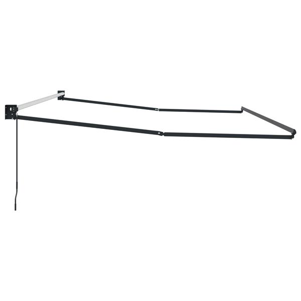 Grote foto vidaxl handmatig uitschuifbaar zonnescherm antraciet 4 x 2 m aluminium tuin en terras overige tuin en terras