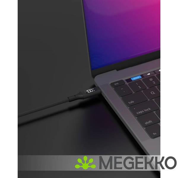 Grote foto sitecom usb 2.0 0.48gbps 100w usb type c 1.5m led display computers en software overige computers en software