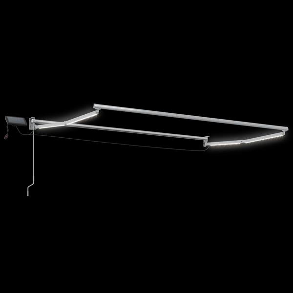 Grote foto vidaxl elektrisch uitschuifbaar zonnescherm frame wit 3 x 2 5 m tuin en terras overige tuin en terras