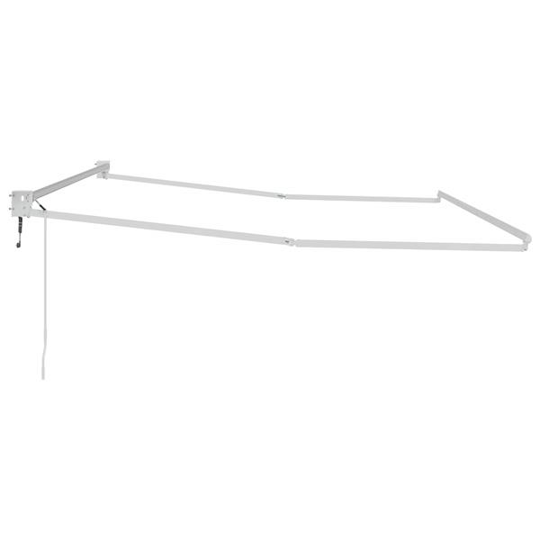 Grote foto vidaxl elektrisch uitschuifbaar zonnescherm frame wit 4 x 2 m tuin en terras overige tuin en terras