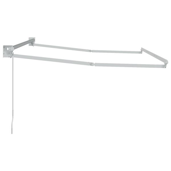 Grote foto vidaxl handmatig uitschuifbaar zonnescherm wit 3 5 x 2 m aluminium tuin en terras overige tuin en terras