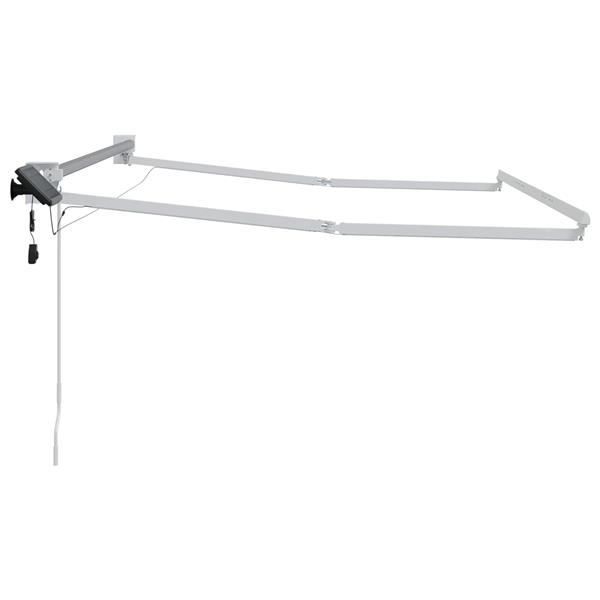 Grote foto vidaxl elektrisch uitschuifbaar zonnescherm frame wit 2 5 x 2 m tuin en terras overige tuin en terras