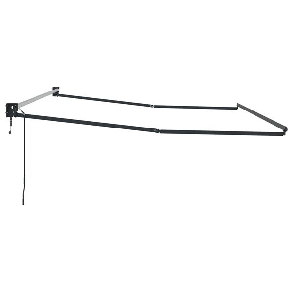 Grote foto vidaxl elektrisch uitschuifbaar zonnescherm frame antraciet 4 x 2 m tuin en terras overige tuin en terras