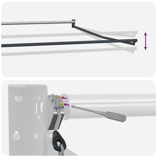 Grote foto vidaxl elektrisch uitschuifbaar zonnescherm frame antraciet 4 x 2 m tuin en terras overige tuin en terras