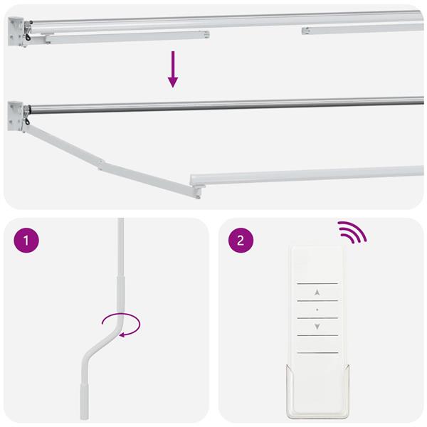 Grote foto vidaxl elektrisch uitschuifbaar zonnescherm frame wit 4 x 2 m tuin en terras overige tuin en terras