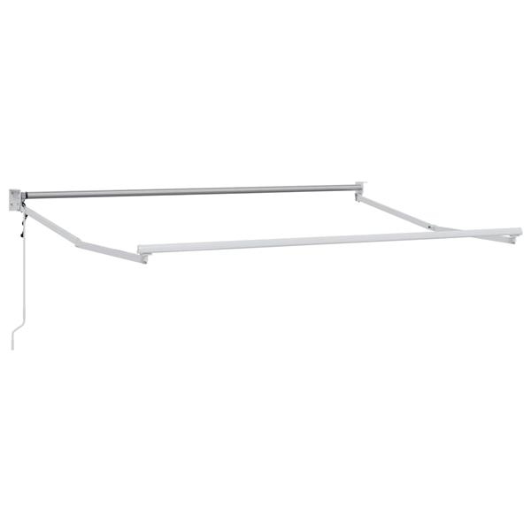 Grote foto vidaxl elektrisch uitschuifbaar zonnescherm frame wit 3 x 2 m tuin en terras overige tuin en terras