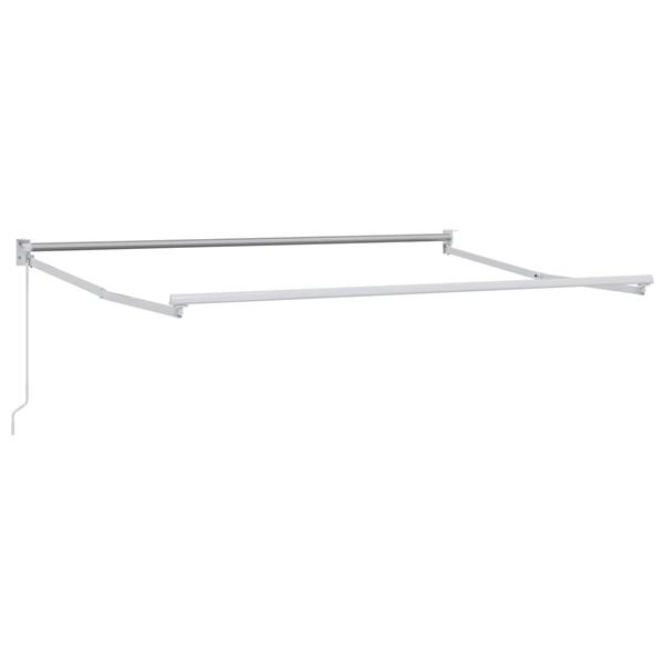 Grote foto vidaxl handmatig uitschuifbaar zonnescherm wit 3 x 2 m aluminium tuin en terras overige tuin en terras