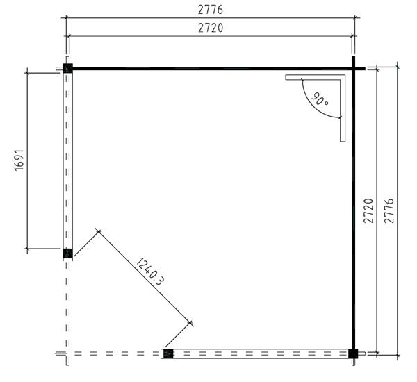 Grote foto overkapping paviljoen p3055 tuin en terras tuinhuisjes en blokhutten