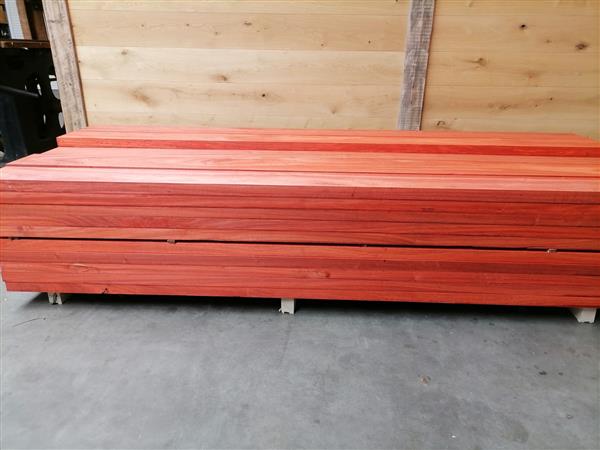 Grote foto 45x190mm padouk 305cm doe het zelf en verbouw hout en planken