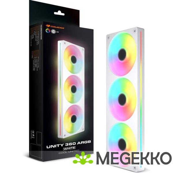 Grote foto cougar gaming unity 360 argb wit computers en software overige computers en software