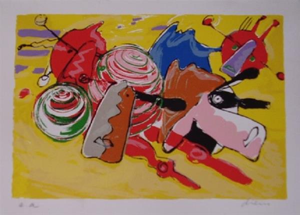 Grote foto nieuw werk van corneille herman brood e.a. antiek en kunst litho en zeefdrukken