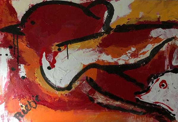 Grote foto kunsthandel gennep roodborstje antiek en kunst modern