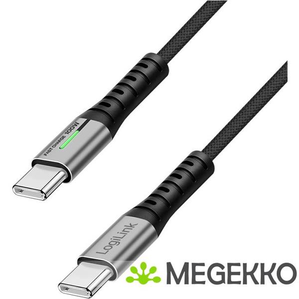 Grote foto logilink cu0434 usb kabel usb 3.2 gen 2x2 2 m usb c zwart computers en software overige computers en software