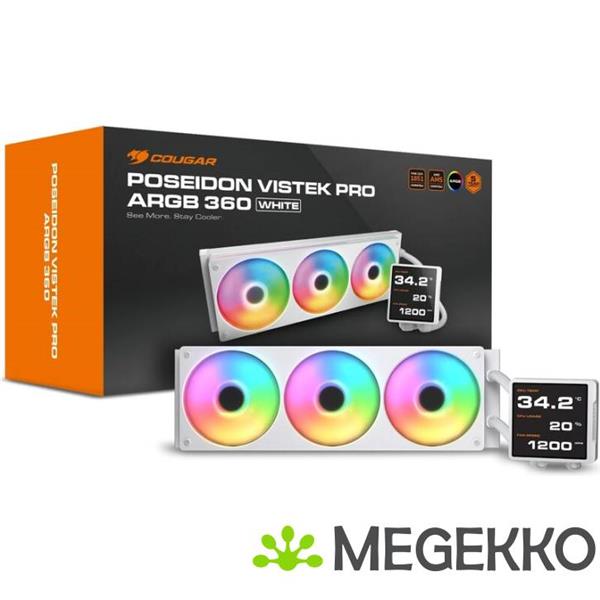 Grote foto cougar poseidon vistek pro argb 360 wit computers en software overige computers en software