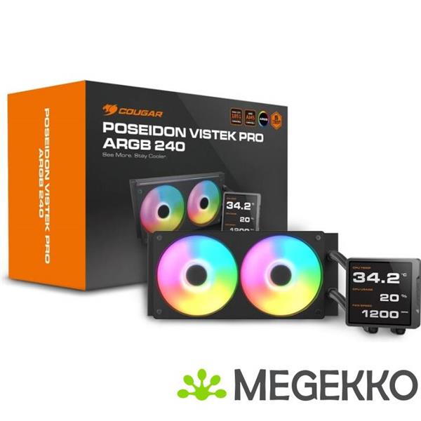 Grote foto cougar poseidon vistek pro argb 240 zwart computers en software overige computers en software