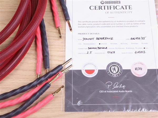 Grote foto audiomica laboratory red reference dolomit audio speaker cables 2 5 metre audio tv en foto onderdelen en accessoires