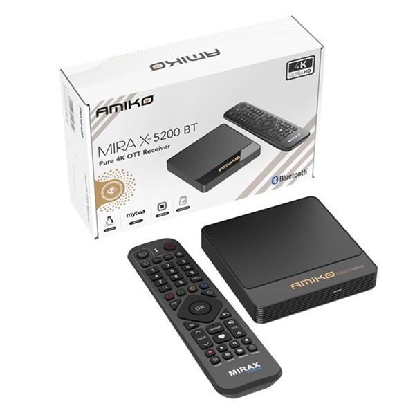 Grote foto retourdeal amiko mira x 5200 bt linux tv mediastreamer bluetooth editie telecommunicatie zenders en ontvangers