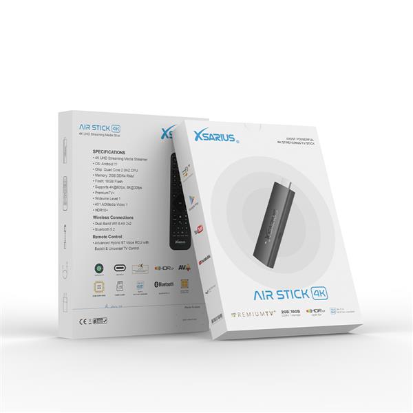 Grote foto retour product xsarius air tv stick 4k uhd telecommunicatie zenders en ontvangers