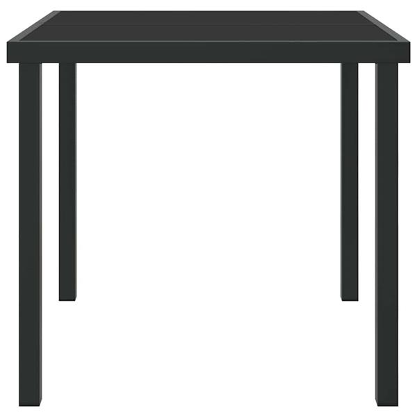 Grote foto vidaxl tuinstafel zwart 80 x 80 x 73 cm metaal tuin en terras tuinmeubelen