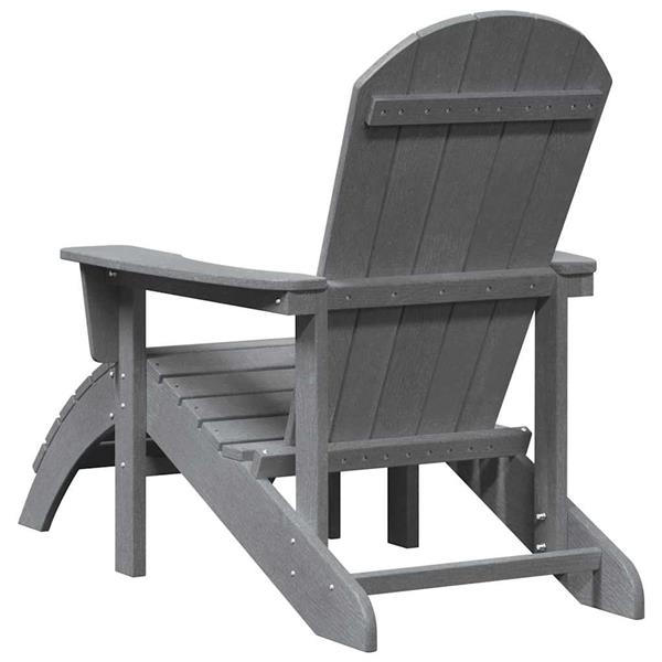 Grote foto vidaxl adirondack stoel lichtgrijs 82 x 74 x 92 cm hdpe tuin en terras tuinmeubelen