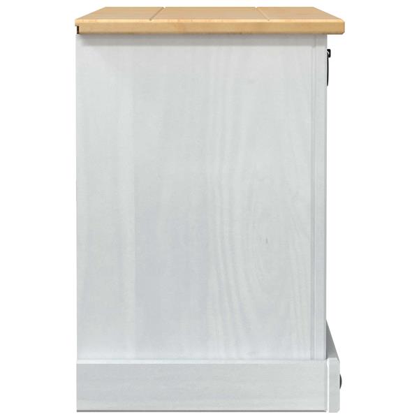 Grote foto vidaxl schoenenkast corona wit 99 x 32 x 49 cm massief grenenhout huis en inrichting overige