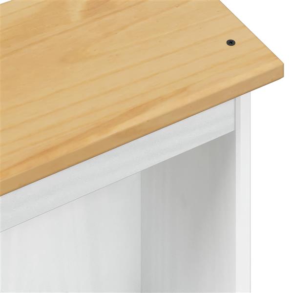 Grote foto vidaxl boekenkast wit 46 x 20 x 170 cm massief grenenhout huis en inrichting overige