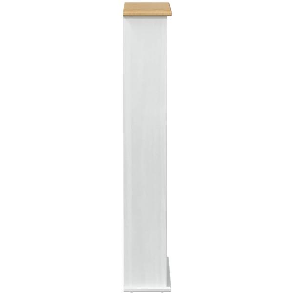 Grote foto vidaxl cd kast wit 52 x 17.5 x 103 cm massief grenenhout huis en inrichting overige