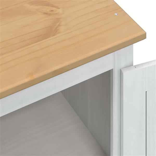 Grote foto vidaxl kasten met plank wit 76 x 50 x 170 cm massief grenenhout huis en inrichting overige