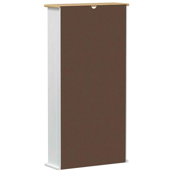 Grote foto vidaxl cd kast wit 52 x 17.5 x 103 cm massief grenenhout huis en inrichting overige