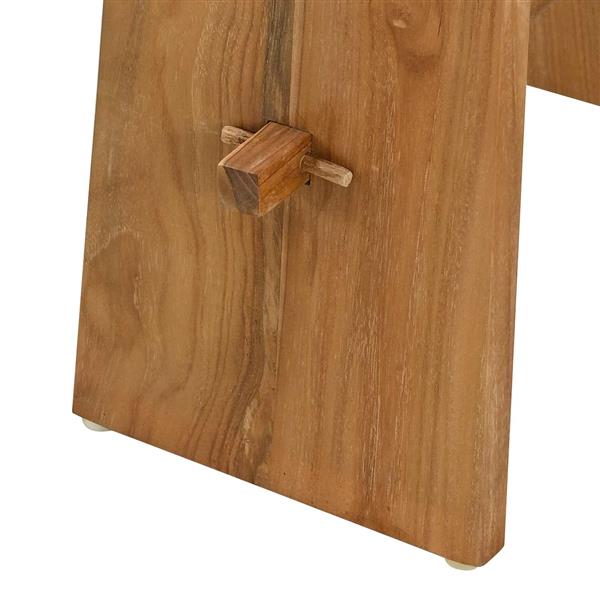 Grote foto vidaxl badkamer kruk bruin 50 x 29 5 x 50 5 cm massief teakhout huis en inrichting stoelen