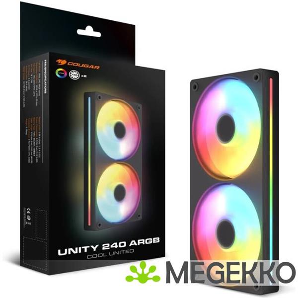Grote foto cougar gaming unity 240 argb zwart computers en software overige computers en software