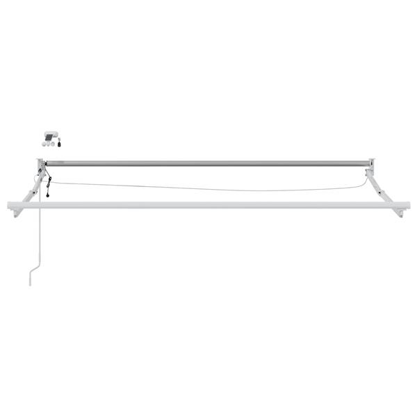 Grote foto vidaxl elektrisch uitschuifbaar zonnescherm frame wit 3 x 2 5 m tuin en terras overige tuin en terras