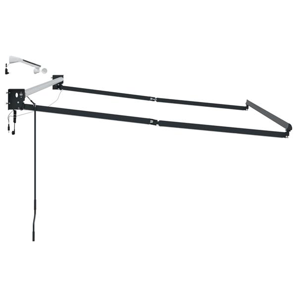 Grote foto vidaxl elektrisch uitschuifbaar zonnescherm frame antraciet 2 5 x 2 m tuin en terras overige tuin en terras