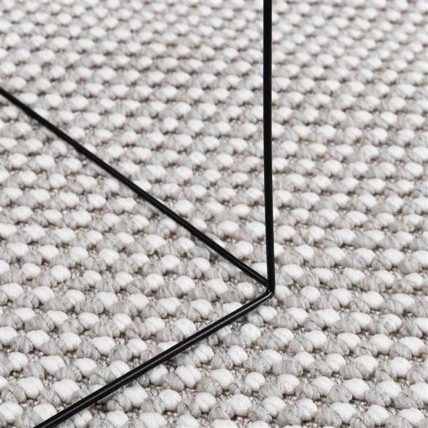 Grote foto vidaxl vloerkleden vierkant lugo cr me en grijs 120 x 120 cm polyester huis en inrichting vloerbedekking en kleden