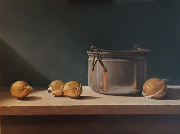 Grote foto kunsthandel gennep ketel en uien antiek en kunst modern