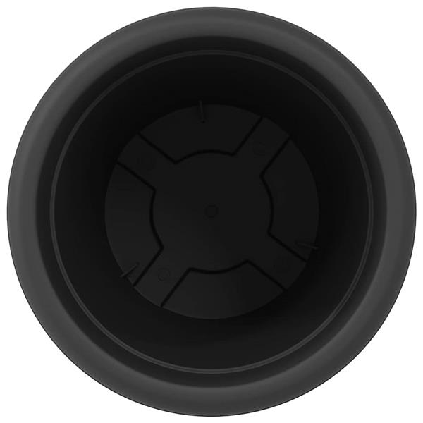 Grote foto vidaxl ronde bloempot 24 pcs zwart 26 x 21.5 cm kunststof tuin en terras overige tuin en terras