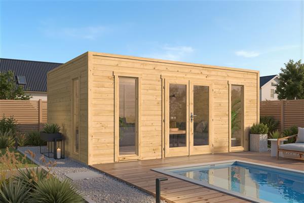 Grote foto blokhut tuinhuis marco 28 mm vuren tuin en terras tuinhuisjes en blokhutten